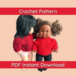 Miniland Doll Sweater Crochet Pattern