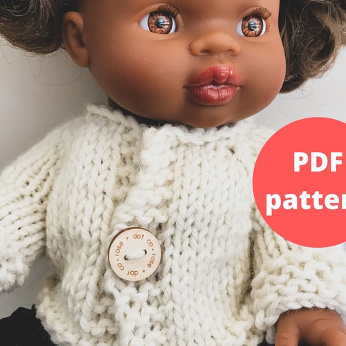 Knitting Pattern for 38cm Miniland Doll Sweater Etsy Australia