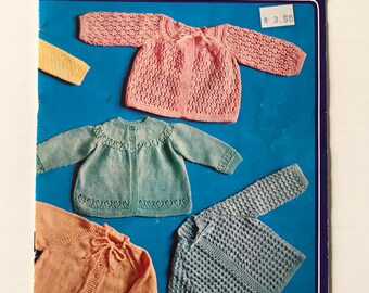 Shepherd Knitting Pattern Book 346 Matinee Jackets Birth to 6 months 3ply and 4ply Vintage