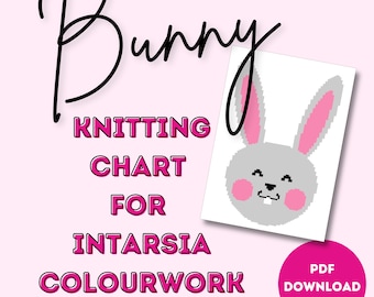 Bunny Knitting Chart Intarsia Colourwork Easter