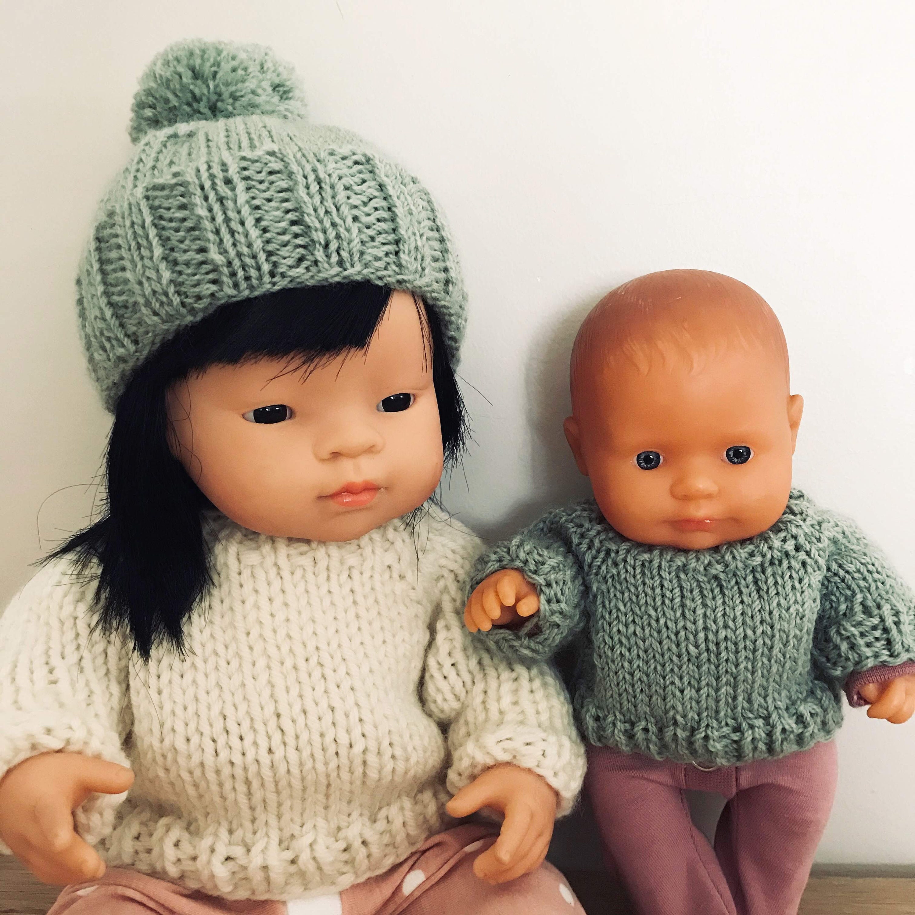 Knitting Pattern for 38cm Miniland Doll Sweater Etsy