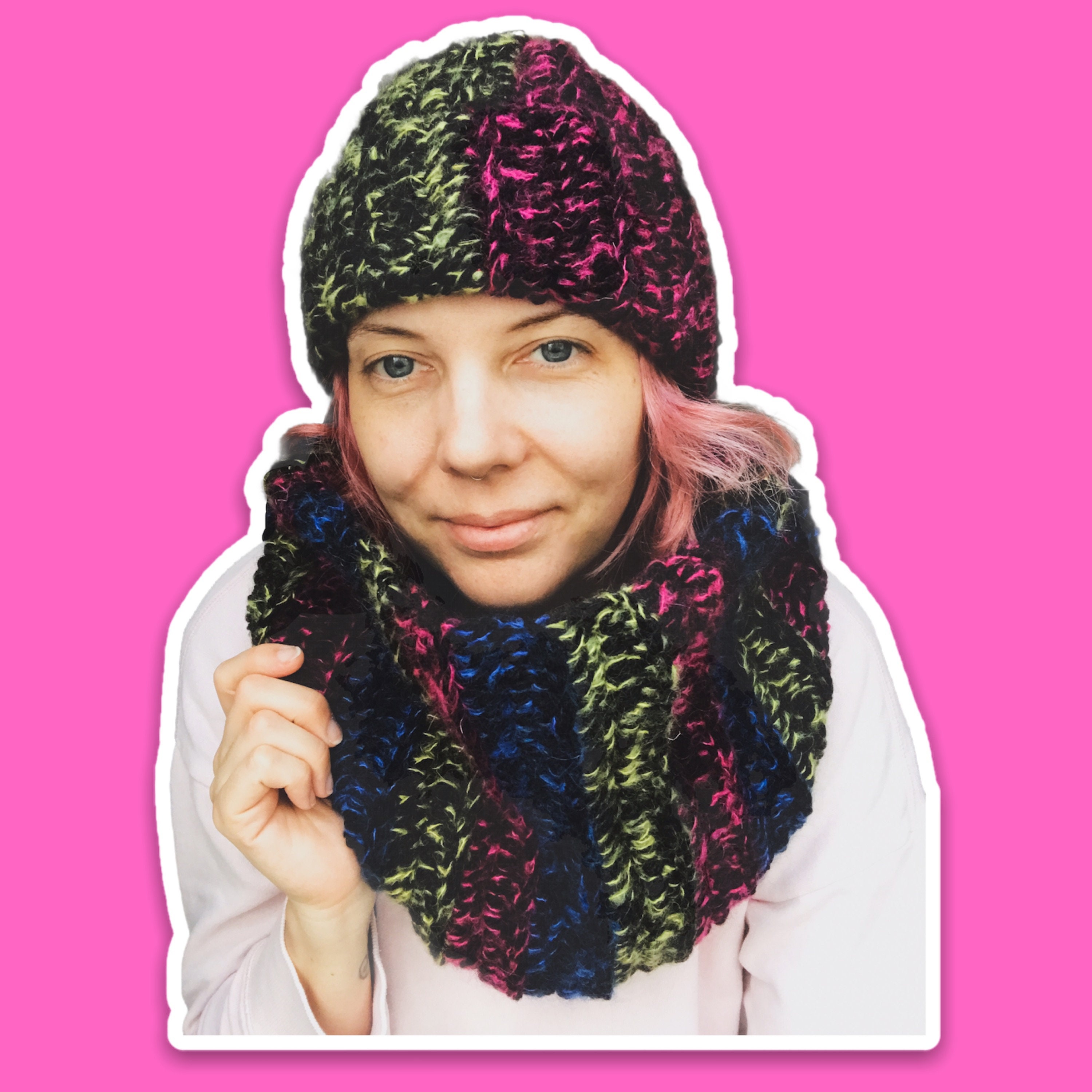 Chunky Hat and Cowl Crochet Pattern | PDF Instant Download | Ribbed ...