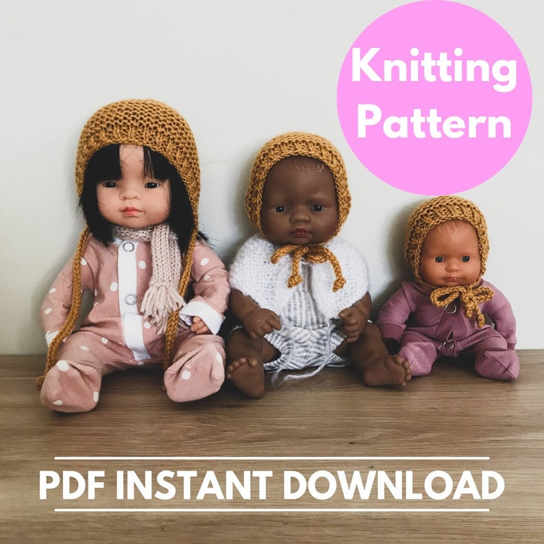 Garter Stitch Knitting Pattern for Miniland Doll Etsy