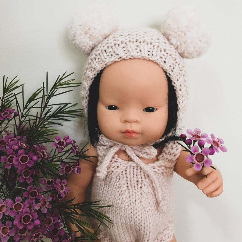 Romper for 38cm Miniland Doll Knitting Pattern Etsy