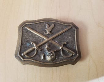 Vintage Solid Brass Belt Buckle