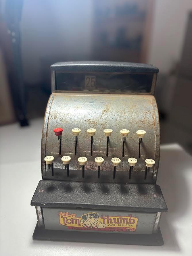 Vintage Tom Thumb Children's Cash Register Metal Toy - Etsy