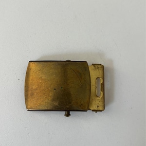 Vintage U.S. Military Brass Belt Buckle – Mid-Century GI Issue Utility Buckle