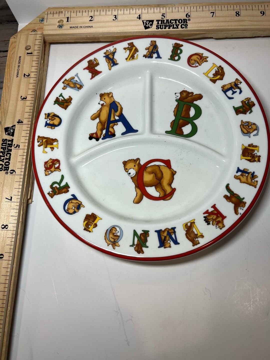 Tiffany & Co. Alphabet Bears Plate 1994 Vintage Kids Porcelain