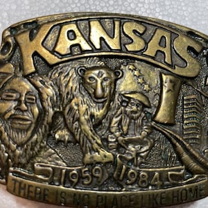 Vintage Gold Kansas Antique Classic Lightweight Belt Buckle For Men&#39;s and Women&#39;s