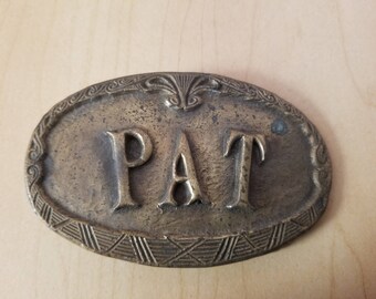 Vintage Solid Brass Belt Buckle