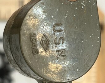 USN 1945 Military Whistle Vintage Metal Navy Signal Whistle With