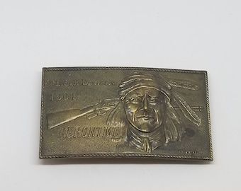 Vintage Solid Brass Collectible  Belt buckle