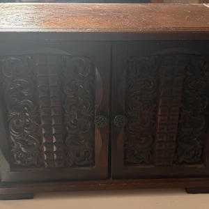 Beautiful Antique Carved Music Box