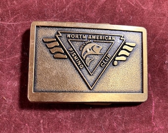 Vintage North American Fishing Club (NAFC) Fisherman Belt Buckle