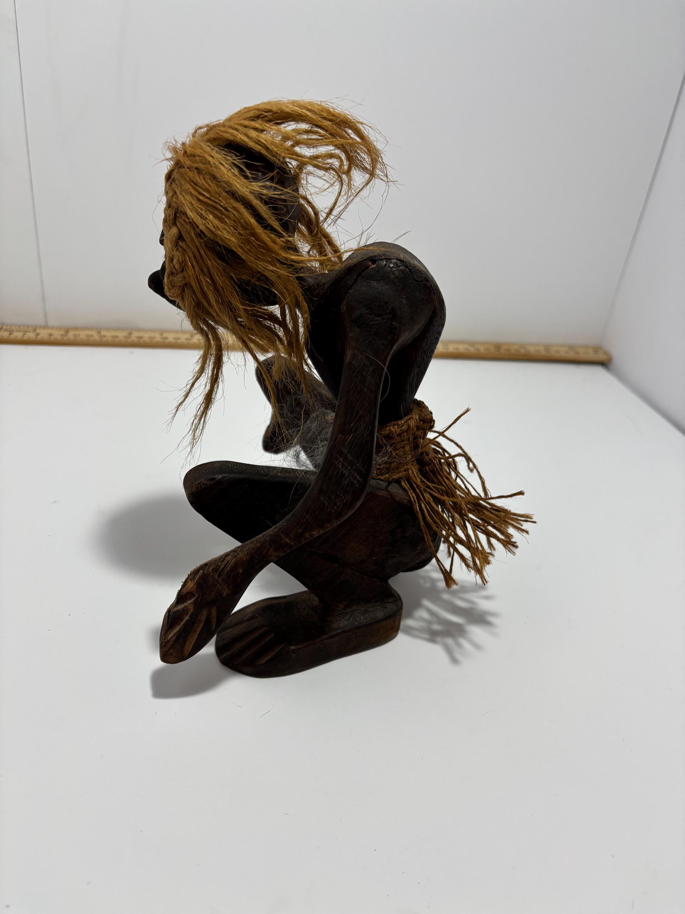 Native African Tribe Primitive Hand Carved Wooden Decorative Art