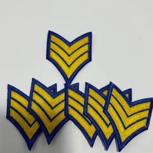 Vintage Military Rank Insignia Chevrons - Misc. Lot of 15 - Various Color Schemes (USED
