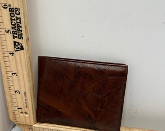 Pierre Cardin antieke koeienhuid dubbele portemonnee heren donkerbruin leer casual