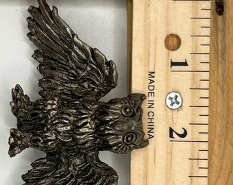 Vintage Hudson Pewter Big Eyed Owl Collectable Figurine - Etsy