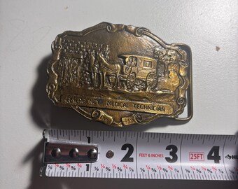 Dyna Med‎ EMT Belt Buckle Horse Carriage Emergency Medical Technician First Resp Dyna Med EMT Belt Buckle Horse Carriage Emergency Medical  main image 4
