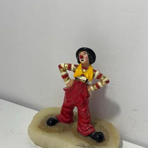 Ron Lee 2002 Bo The Clown Standing Onyx Base
