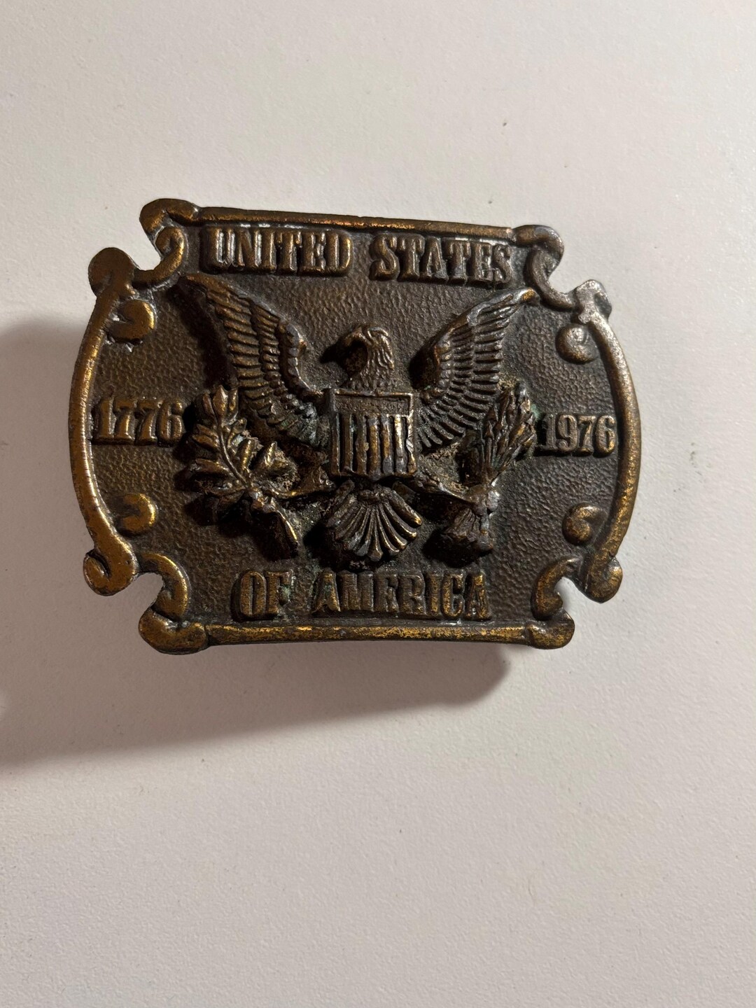 Boucle De Ceinture Vintage Chevrolet - Édition Bicentenaire USA 1776-1976, Occasion En Bon état