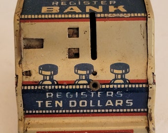 Vintage Small Dime Register Box Table Decoration