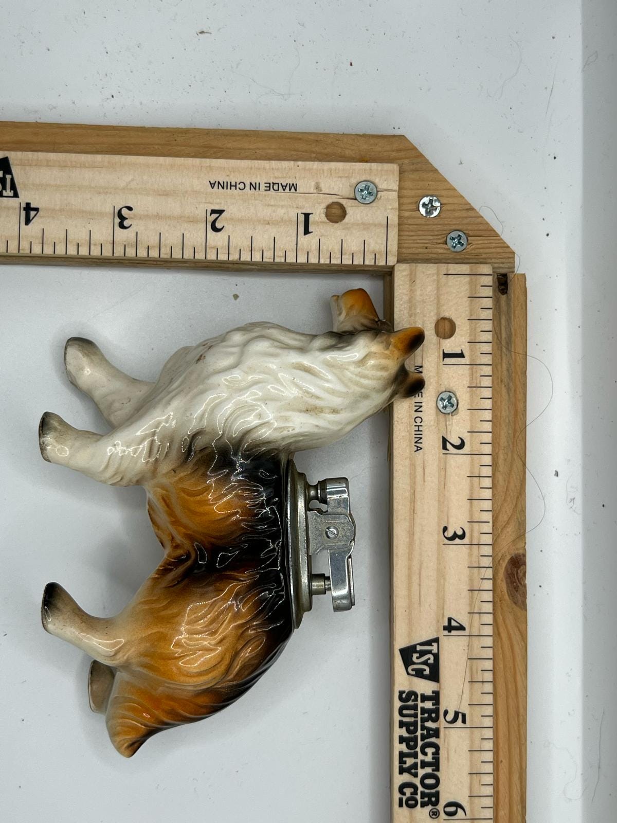 Vintage 1962 AMCO Collie Dog Ceramic Lighter Japan Import