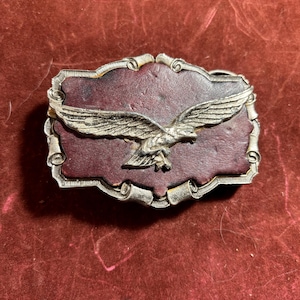 Vintage 1983 Patriotic Flying Eagle Western Belt Buckle