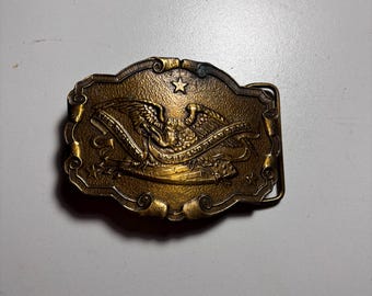 Hebilla de cinturón vintage de la Segunda Enmienda "El derecho a poseer y portar armas"