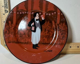 Hand Painted Porcelain Dinner Plate by GUY BUFFET for William