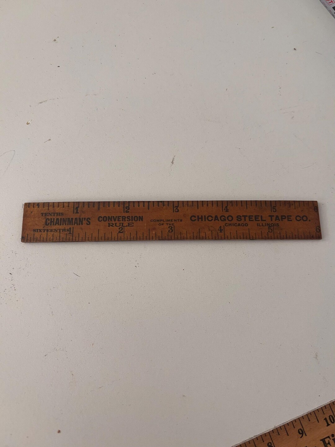 Ken. Shop Train Ruler Chicago Steel Tape Co. Conversion Ruler for Railroad Survey - Etsy