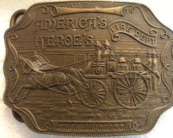 Vintage American's Heroe's Fire Dept Antique Classic Lightweight Belt Buckle For Men's and Women's