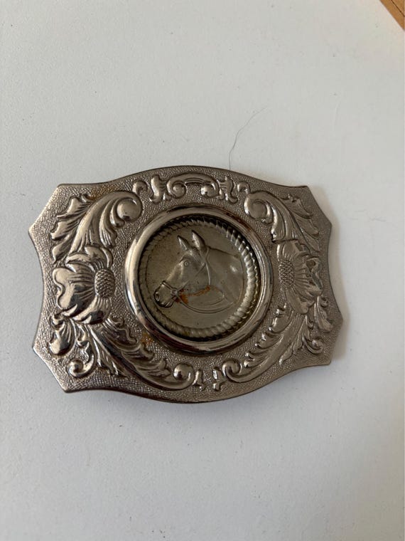 Vintage Ornate Silver-Tone Belt Buckle s-l400.jpg main image 2