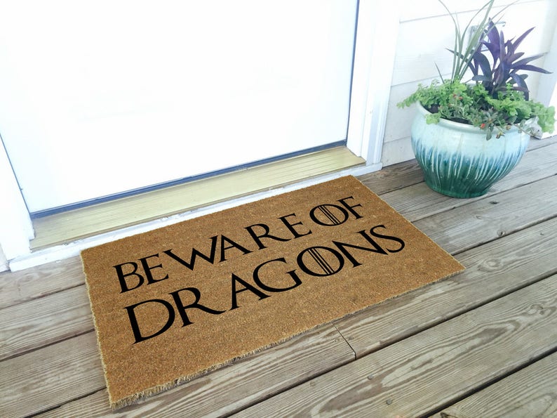 Beware Of Dragons Game Of Thrones Mat Etsy