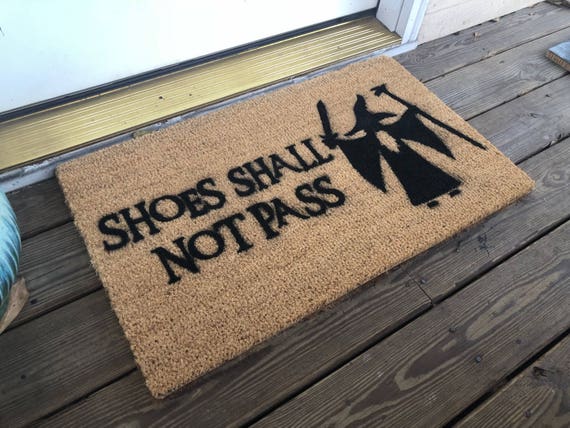 Lord Of The Rings Shoes Shall Not Pass Welcome Mat