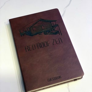 Custom Laser Engraved Guestbook Diary Notebook image 5