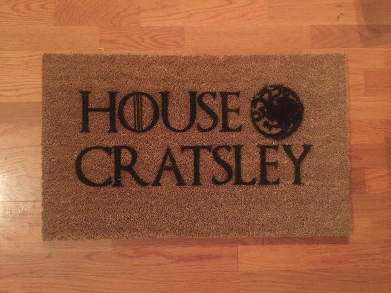 Custom Personalized Game of Thrones Mat Etsy