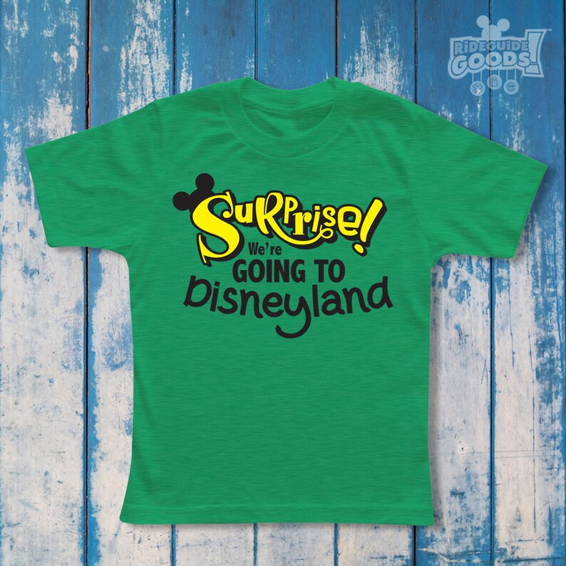 Disney Reveal Disney-Inspired Child Crew Tee Disneyland Surprise Surprise We/'re Going To Disneyland