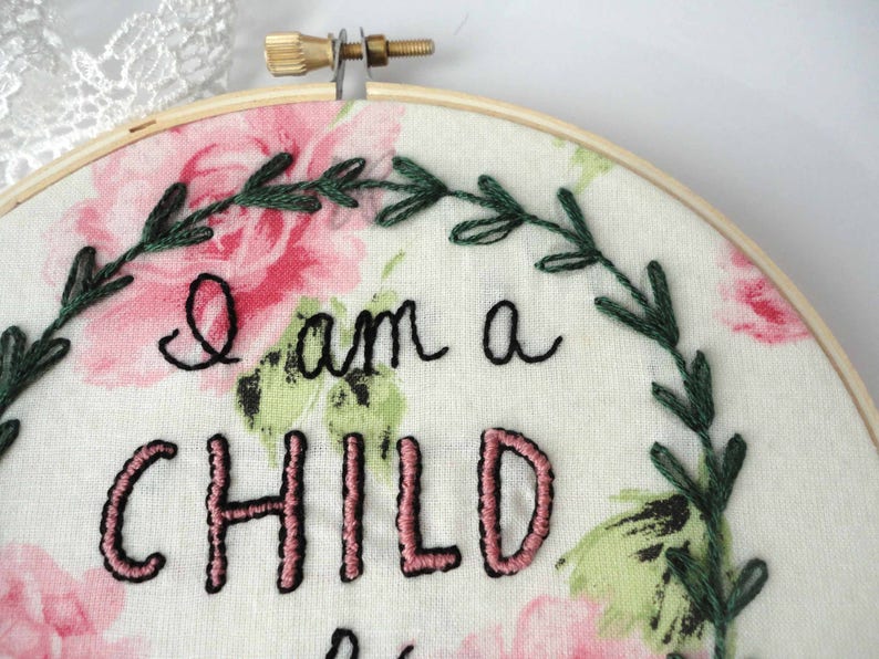 I am a child of god floral embroidery hoop nursery art baby  etsy I am a child of god floral embroidery hoop nursery art baby  etsy