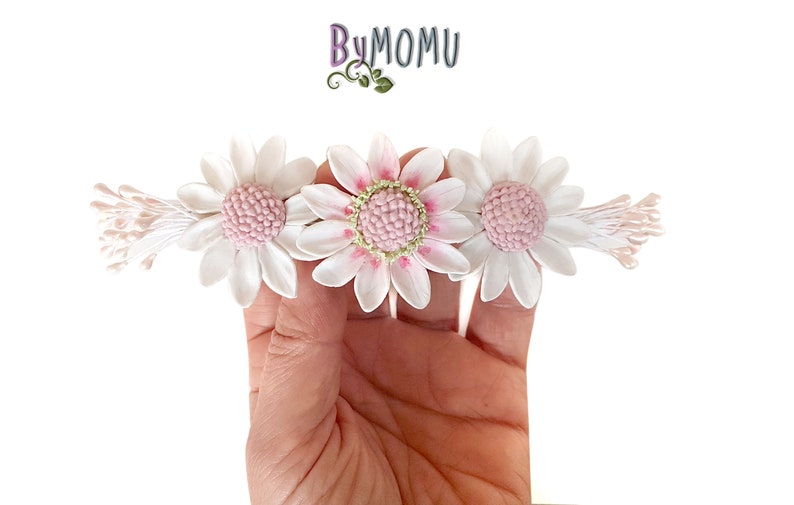 DAISIES Hair Clip Flowers cold porcelain Bride hair accessories-hair clip