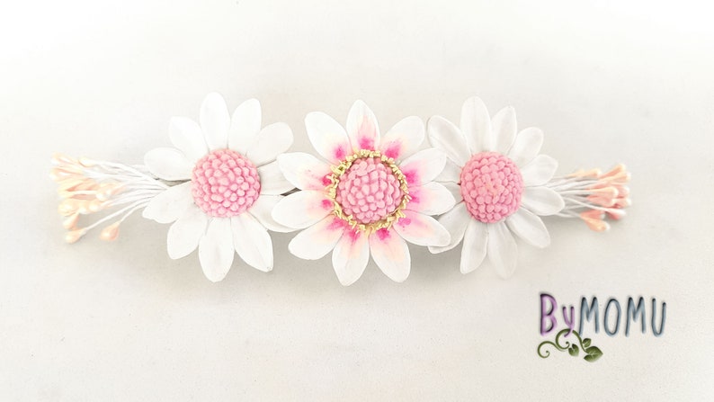 DAISIES Hair Clip Flowers cold porcelain Bride hair accessories-hair clip