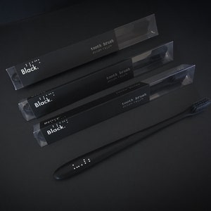 Pack of 2 All Black Travel Toothbrush Available in Medium and Soft image 5