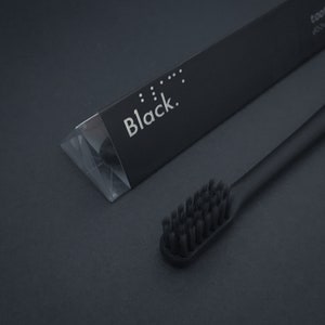 Pack of 2 All Black Travel Toothbrush Available in Medium and Soft