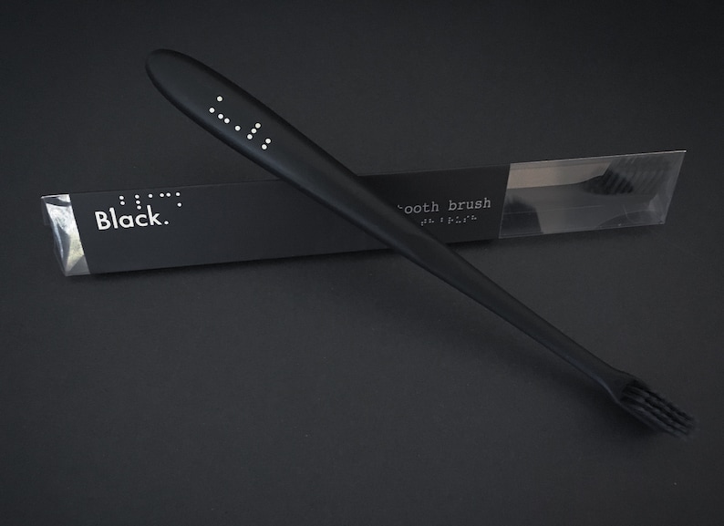 Pack of 2 All Black Travel Toothbrush Available in Medium and Soft image 3