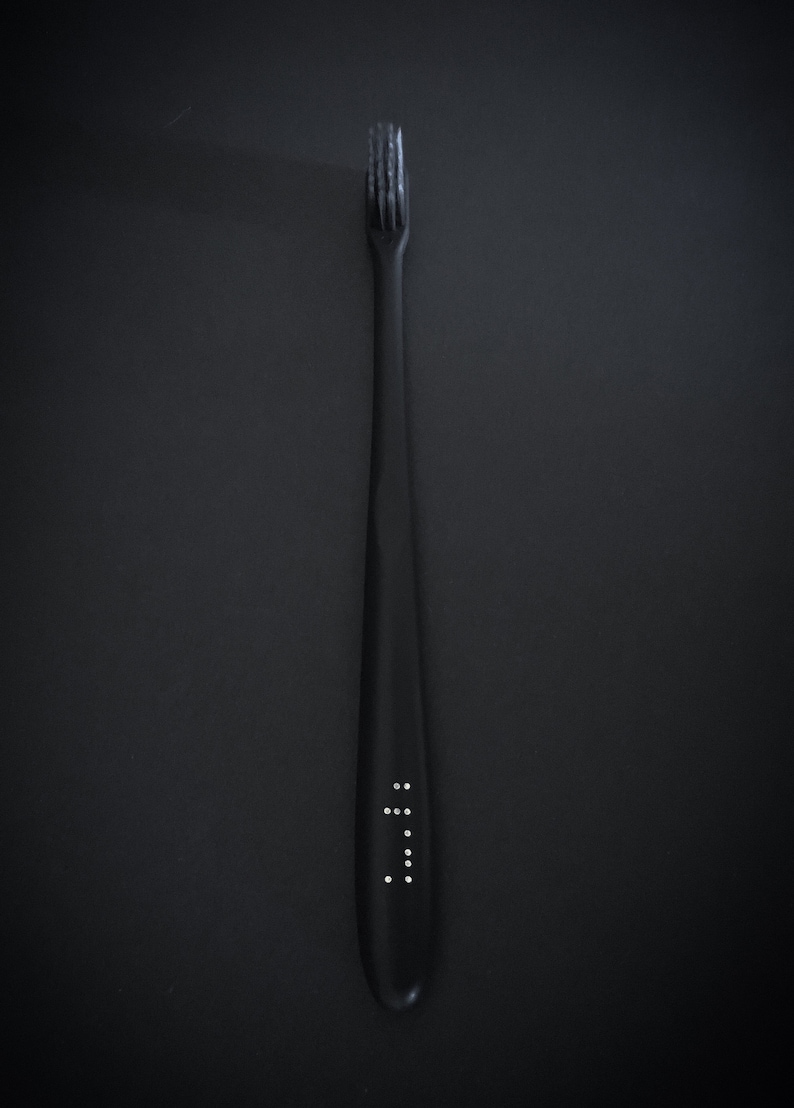 Pack of 2 All Black Travel Toothbrush Available in Medium and Soft image 2