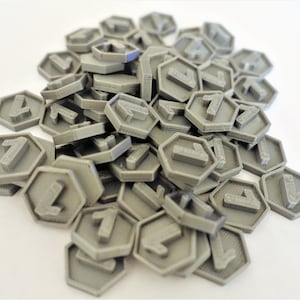 Gloomhaven 1 Coins - Set of 50 - 3d Printed- Game Coins