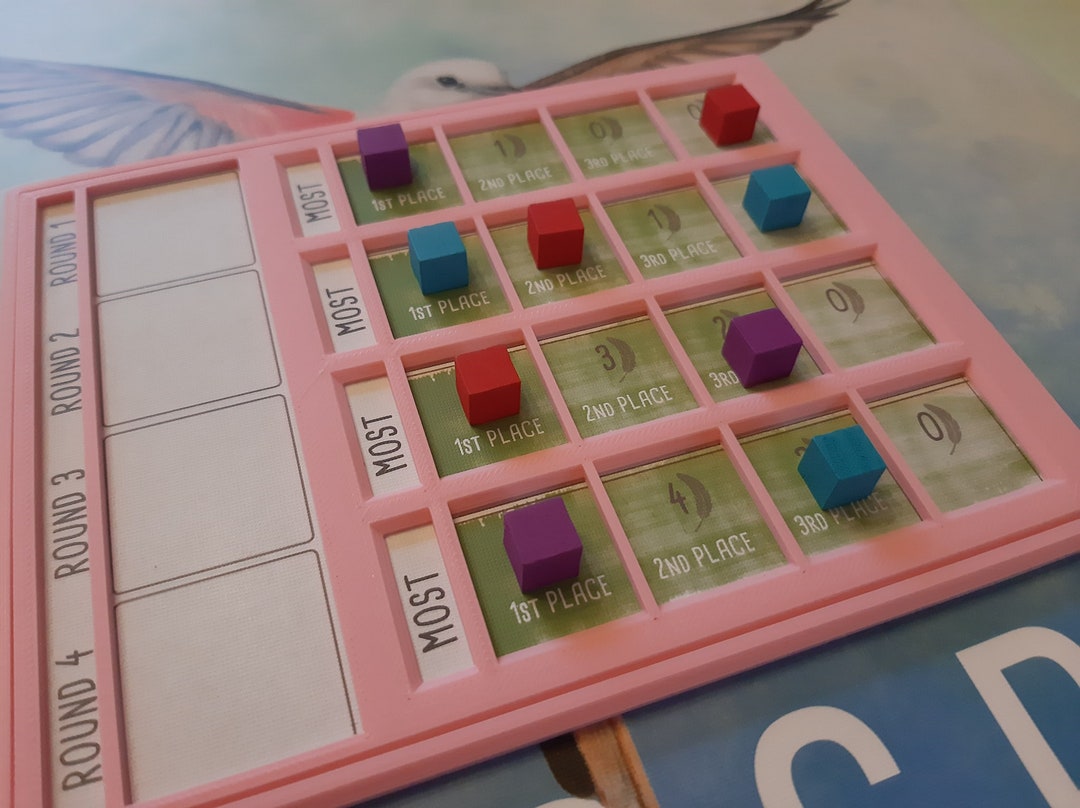 Unofficial Wingspan End of Round Goals Frame With 6 and 4 Slot Goal