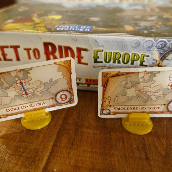 Porte-cartes de train pour des jeux comme Ticket to Ride Lot de 6