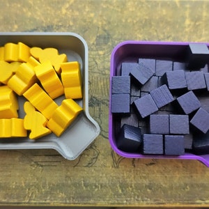 Stackable Game Bits Funnel Trays (Small) - Board Game Token Trays - Set of 2 - Wingspan
