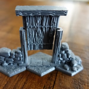 Gloomhaven Open and Closed Door Dungeon Terrain- D&D - Tabletop Gaming- Door Removes from Frame